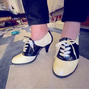 Rachel Antonoff Bass Lady saddle shoes buck heels pumps schoolgirl goth 6.5